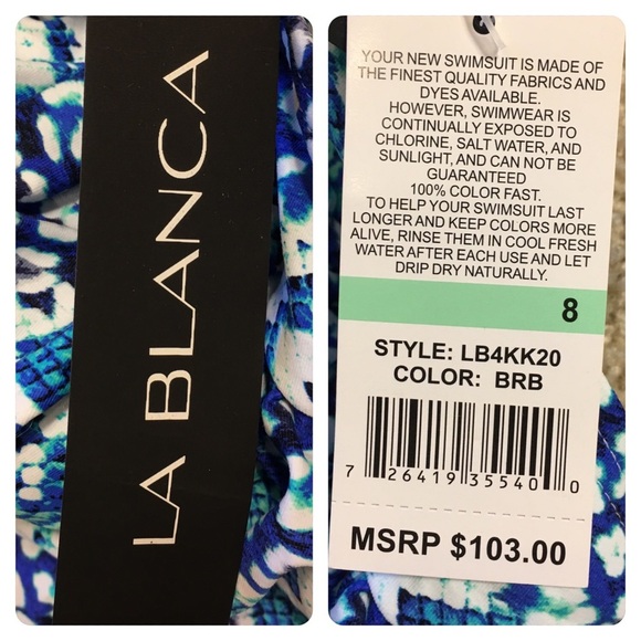 NWT! La Blanca Serpentina Twist Front Swimsuit - Picture 5 of 6